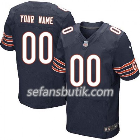 Chicago Bears Tröjor Custom Navy - Herr